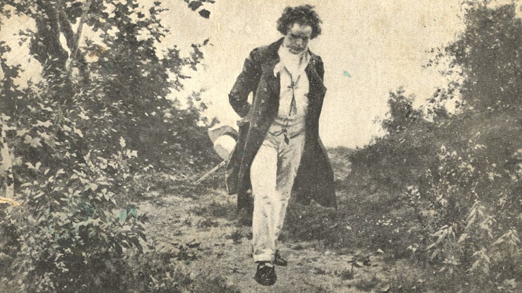 Beethoven walking in the woods